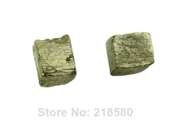 

H-CE49 Boho Style Jewelry Cube Pyrite Stud Earrings Silver or gold