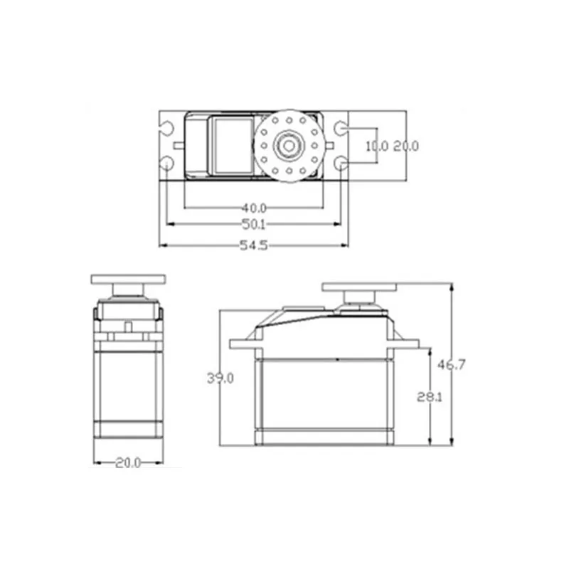 Цифровой Swashplate/CCPM/Tail/ Rudder 2 BB титановый металлический сервопривод для вертолета RC