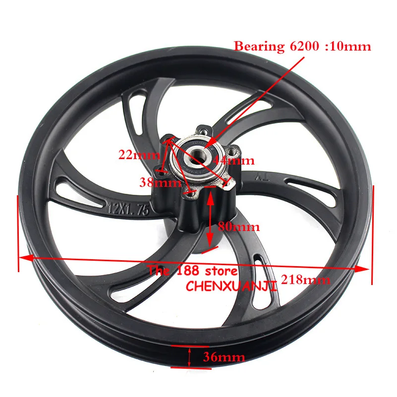 

Good quality use for 12 1/2 X 2 1/4 12 1/2x2.75 Tire inner tube fits Gas Electric Scooters alloy rims 12x1.75 wheel hub