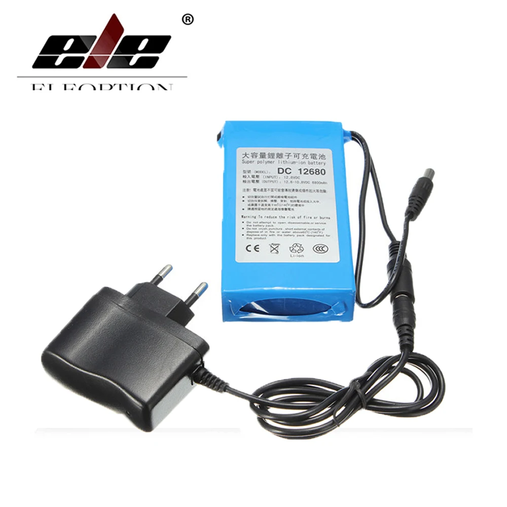 Перезаряжаемый аккумулятор ELEOPTION DC12680 6800 мАч 12 В аккумуляторные батареи для