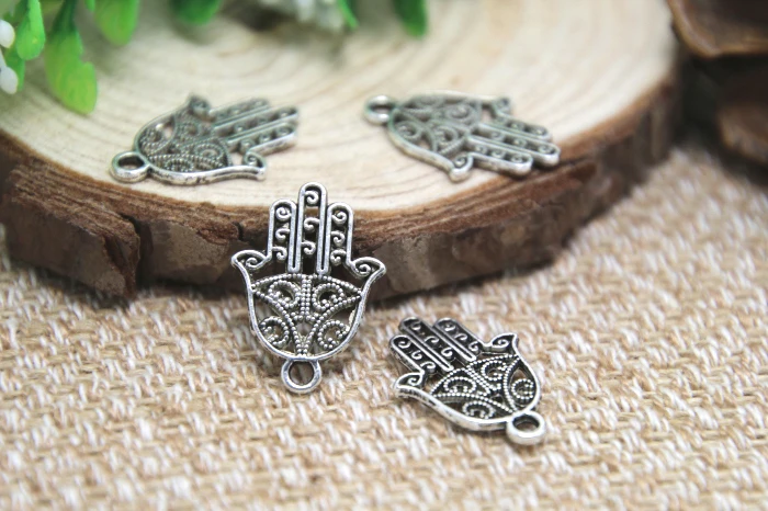 30 шт. двухсторонние подвески в виде лампы|charm hamsa|hand charmhamsa hand charms |