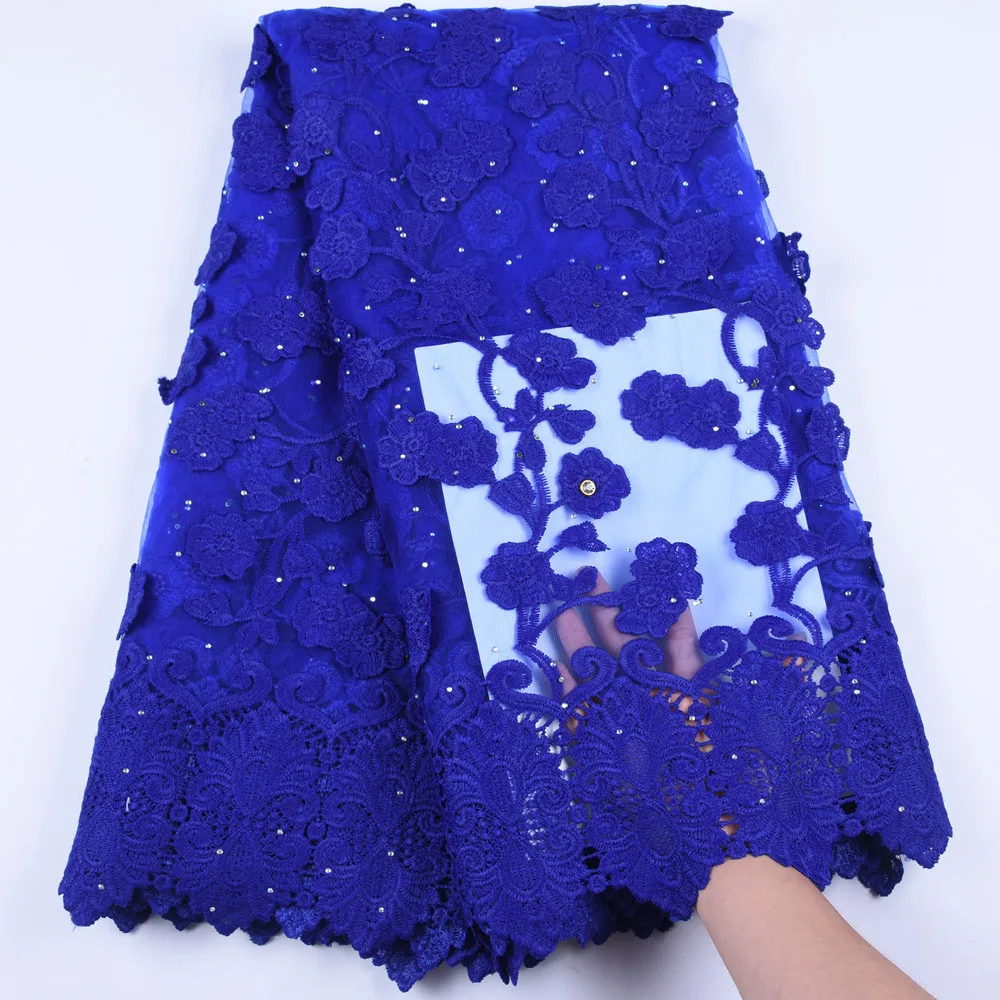 Dark Purple 3D Flower Silk Milk Lace Fabric French High Quality African Nigerian For Wedding SewingA1628 | Дом и сад