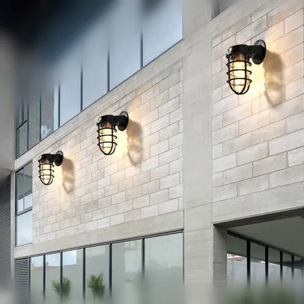Waterproof Lantern Loft Style Wall Lamp IP54 Outdoor Nordic Vintage Wall Light For Home Lightings Aisle Outdoor Balcony Garden