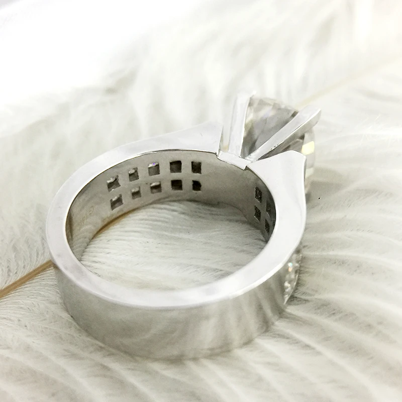 4 карат ct DF подушка для помолвки и свадьбы Moissanite бриллиантовое кольцо женщин