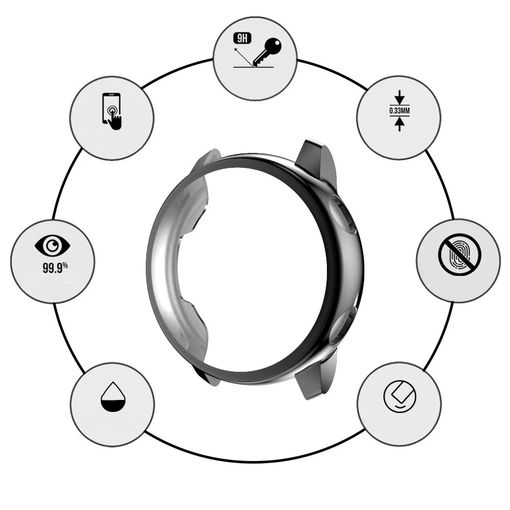 Чехол для galaxy watch active для samsung galaxy watch active bumper, защита для экрана из ТПУ, защитный чехол