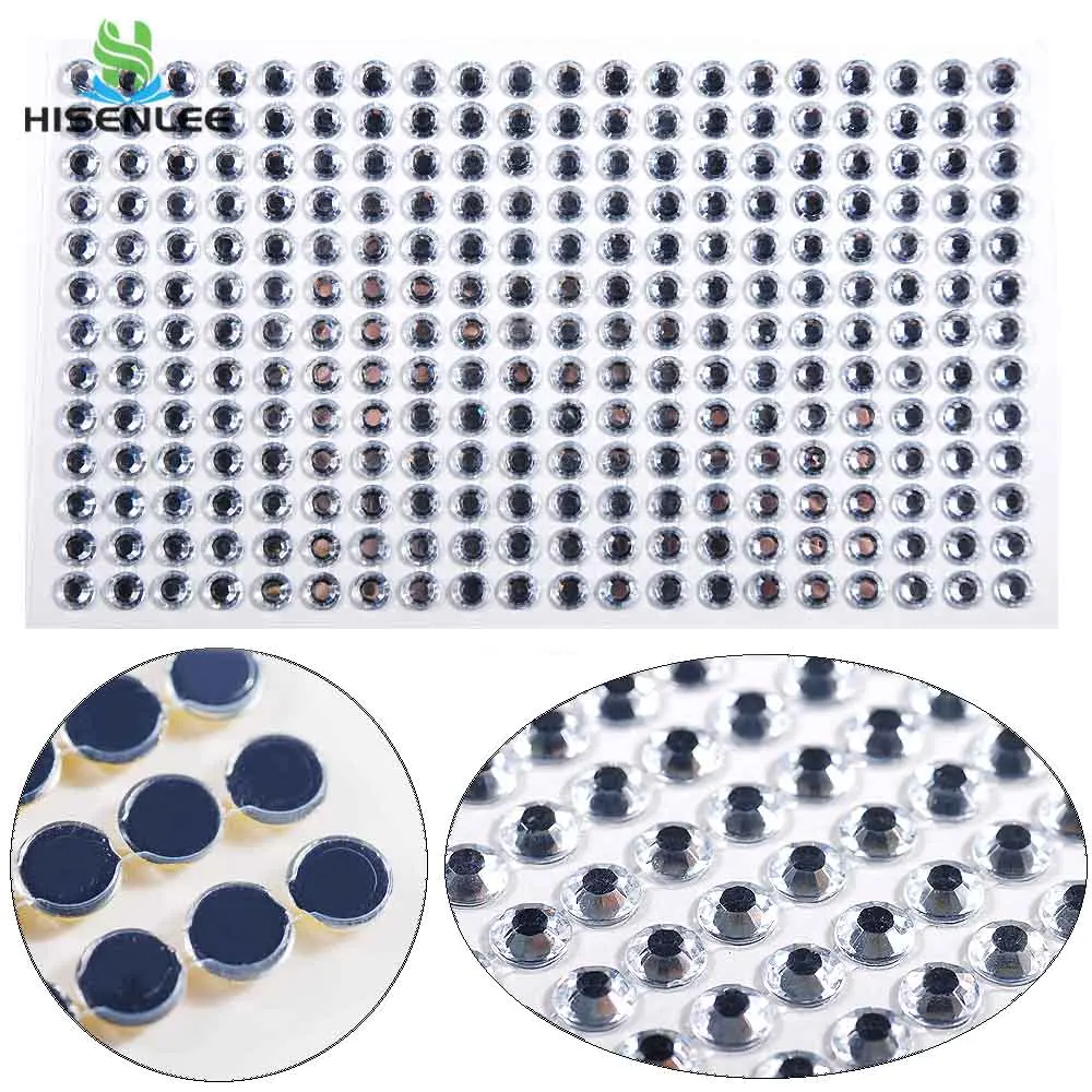 Clear Crystal 6 мм 520 шт Стразы-аппликация DIY скрапбукинг украшения самоклеющиеся акриловые бриллиантовые наклейки чехол для телефона наклейки на стену автомобиля - Цвет: Clear Crystal