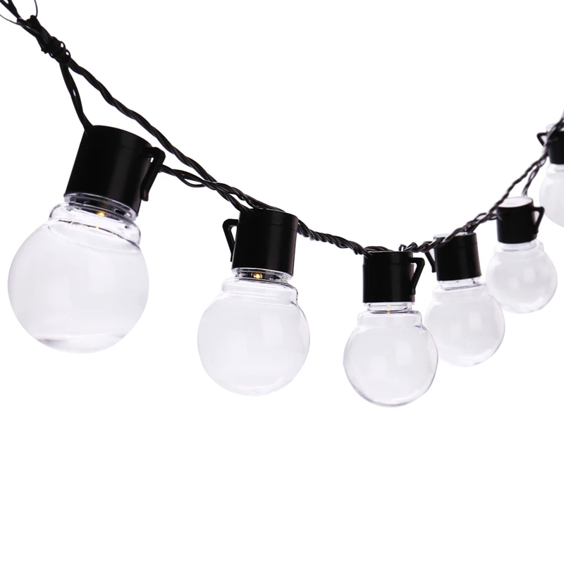 20 LED g45 открытый Глобусы строки подключаемых Рождество Фея AC 110-240 В свет строка для