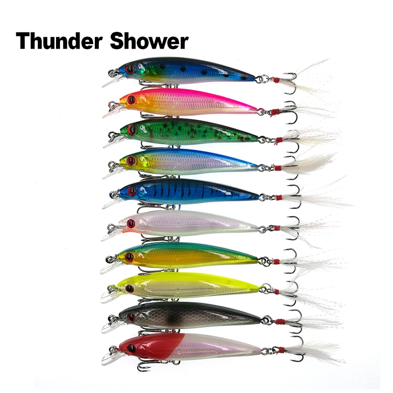 ThunderShower 10 шт./лот искусственные приманки для рыбной ловли набор приманок в виде