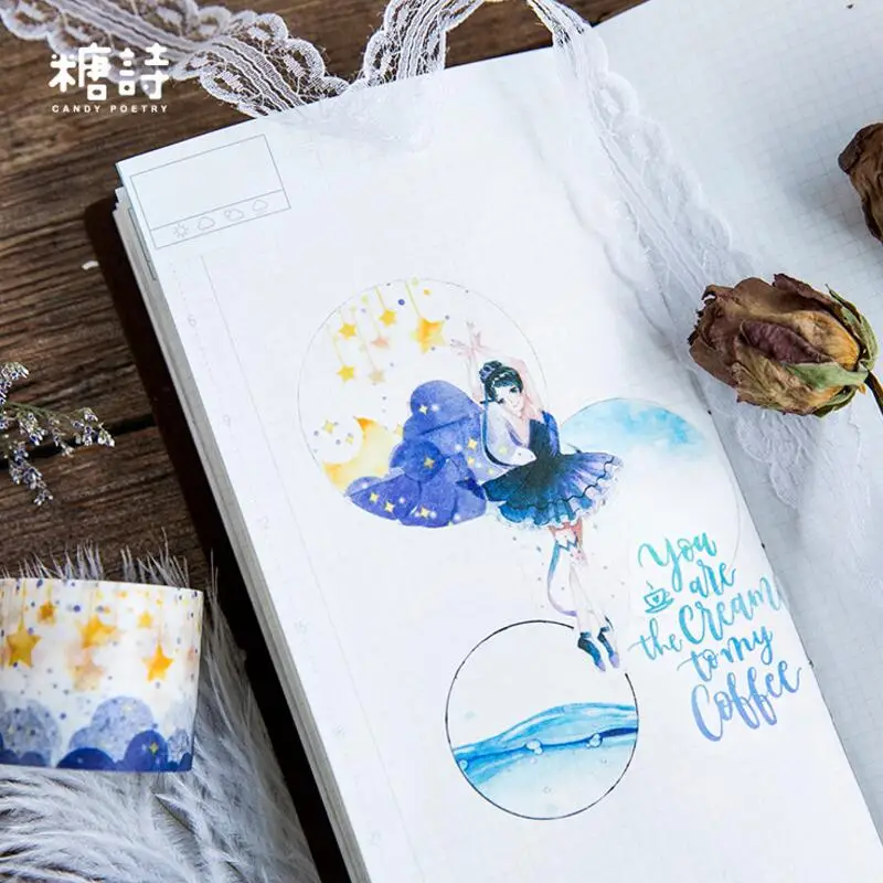 3 5 см * м kawaii Little starlight васи лента DIY декоративная Скрапбукинг планировщик
