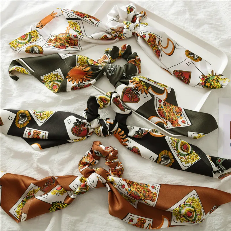 Женский весенний шарф с хвостиком MuHan эластичная резинка для волос бант девочек