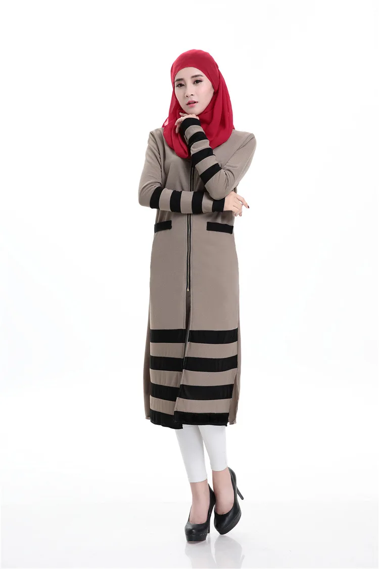 Женская шифоновая рубашка с длинным рукавом модная в мусульманском стиле одежда