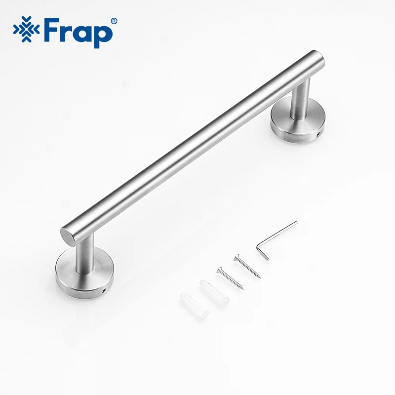 

Frap Stainless Steel Silver Bathroom Hardware Set Towel Rack Toilet Paper Holder Towel Bar Hook Bathroom Accessories Y38124