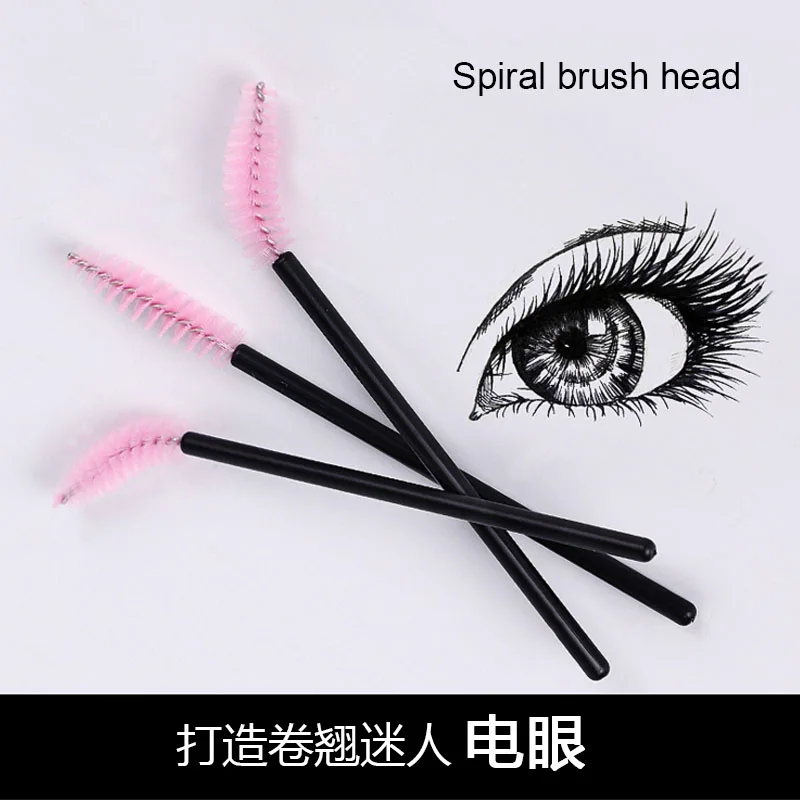 50pcs/lot portable golden Hole disposable eyelash brush grafting eyelash tool combing eyebrow brush makeup brush cosmetic tool