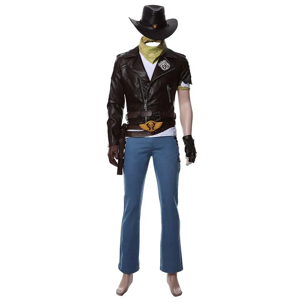 Костюм для косплея OW Jesse Mccree полный костюм взрослых мужчин и женщин карнавальные