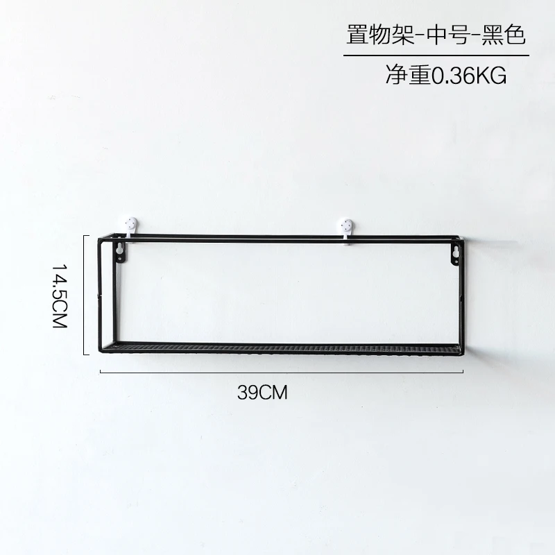 Креативные простые настенные полки в скандинавском стиле, украшения для дома, железные полки для настенной домашней организации и хранения, плавающая полка - Цвет: E