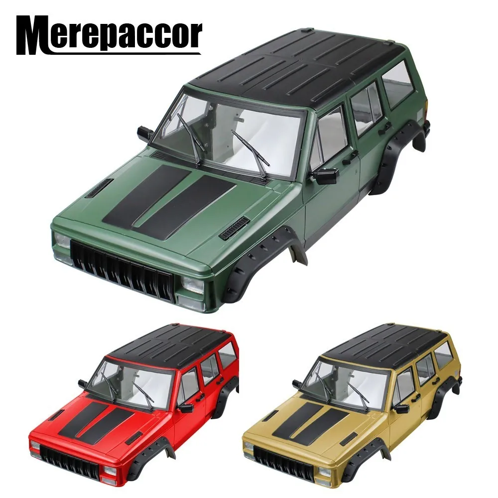 MEREPACCOR цветной, тугопластичный 313 мм Колесная база кузова автомобиля в виде ракушки для 1/10 RC комплект автомобильных принадлежностей для передней и задней оси SCX10& SCX10 II 90046 90047