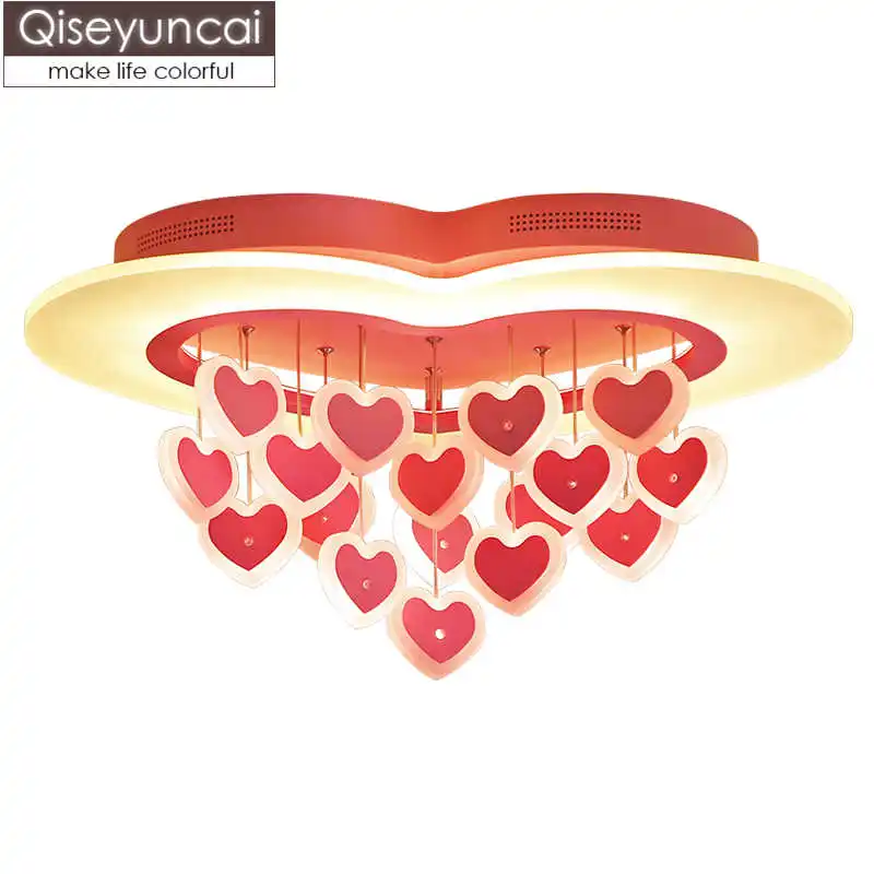 

Qiseyuncai 2019 new children's room led ceiling lamp simple modern creative warm girl room lighting free shipping