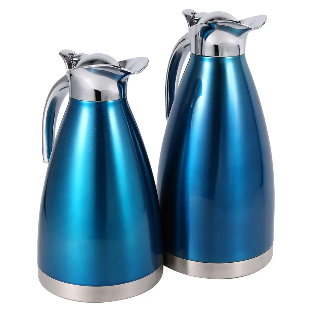 Zerodis 1.5L 2L бутылки для воды из нержавеющей стали кофейник тепловой карамельный изоляционный вакуум блестящие чайники кувшин-фляжка чайник