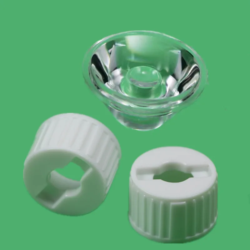 100 комплектов 20 мм 5 10 15 30 45 60 90 120 градусов светодиодный отражатель объектива для 1 Вт 3 Вт 5 Вт светодиодная лампа высокой мощности