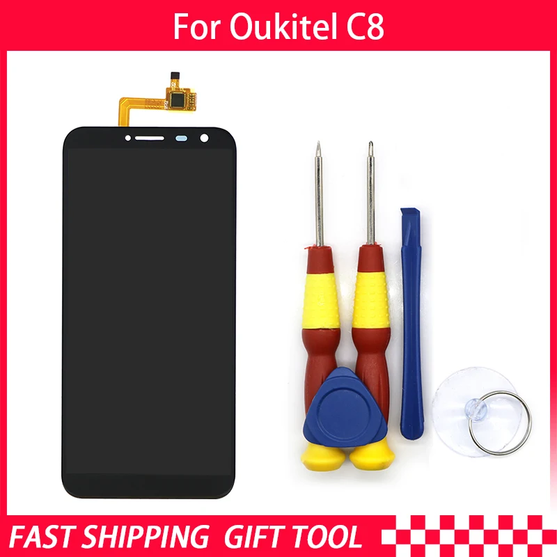 Новый Оригинальный сенсорный ЖК-экран для Oukitel C8 запасные части + инструмент