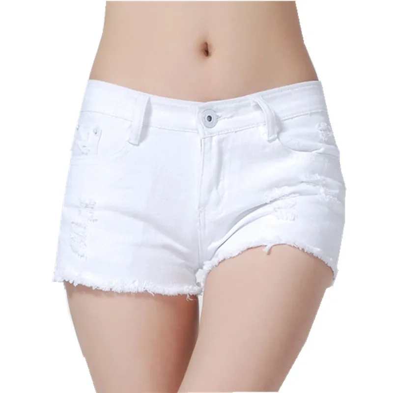 Модные низкая талия сексуальные джинсы с дырками тонкие бедра джинсовые шорты