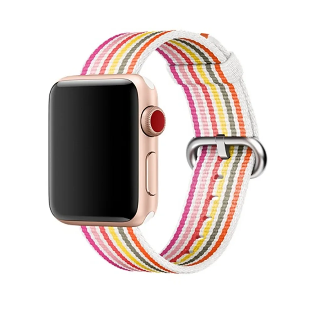 Спортивная лямка из нейлоновой ткани для Apple Watch band 42 мм/38 мм iwatch 3 2 1 наручный