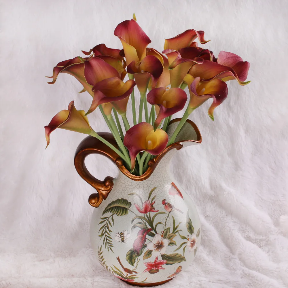 20 шт./лот Калла Лилия искусственный цветок полиуретан с эффектом реального