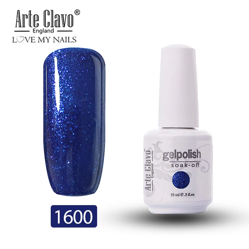 1600 Arte Clavo, новинка, 47 цветов, 15 м, УФ-гель для ногтей, не впитывается, Гель-лак для ногтей, лак для маникюра, основа для ногтей, блестящий Гель-лак - Цвет: 1600