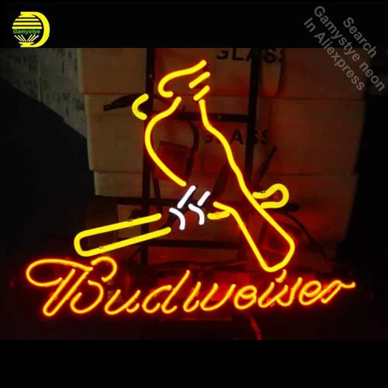Неоновая вывеска Для BUDWEISER ML птица неоновая лампочка ручная работа неоновый свет