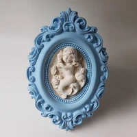 ts0002 silicone mould mermaid frame silicone soap moulds wall decoration plaster mold silic gel chocolate mold clay aroma stone