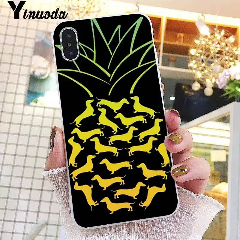 A14 Yinuoda животные Собаки такса мягкий чехол для телефона iPhone 8 7 6 6S Plus X XS MAX 5 5S SE XR 10 чехол 11 pro max - Цвет: A14