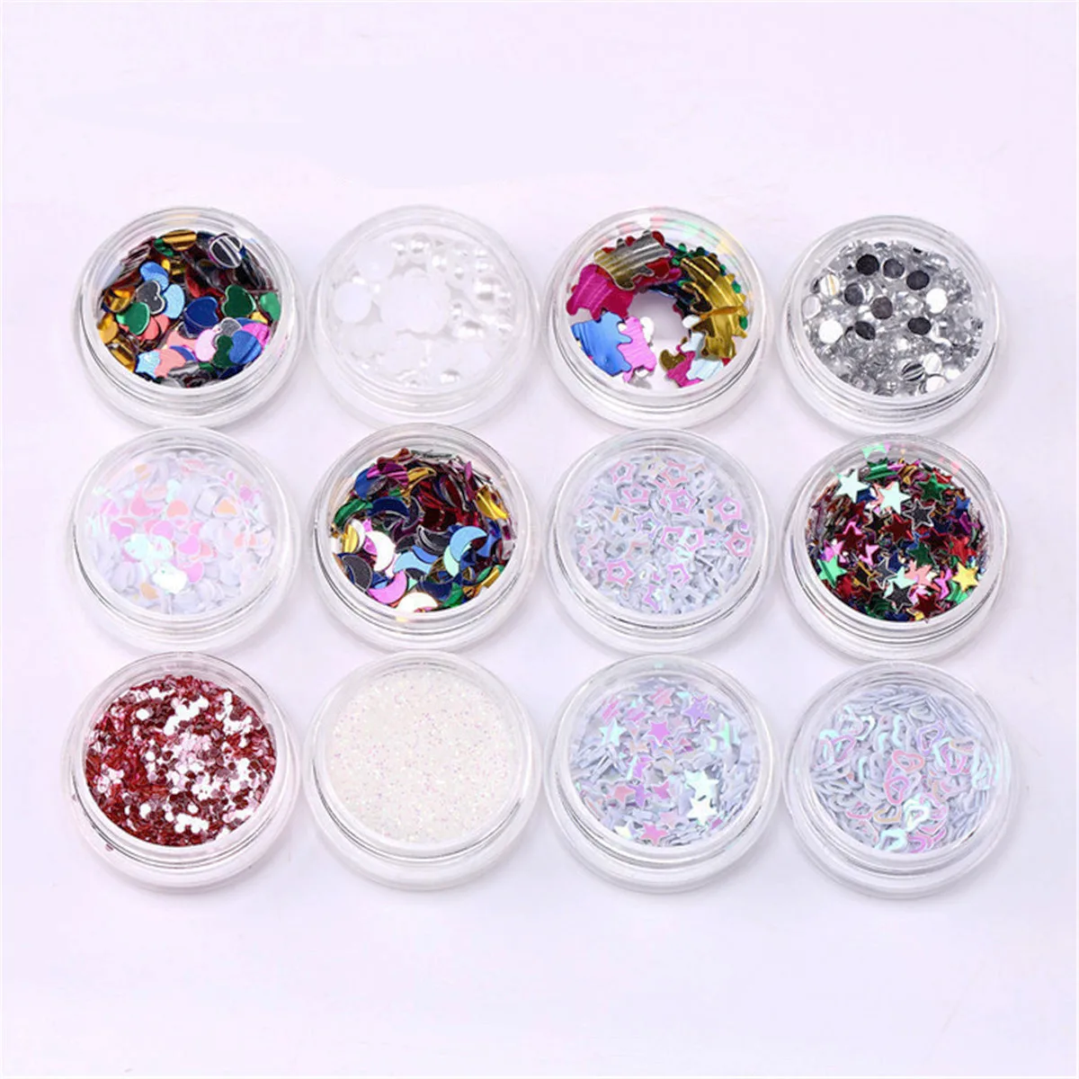 Блестки для ногтей Макияж девочек сердце любовь звезды жемчуг флэш дрель макияж