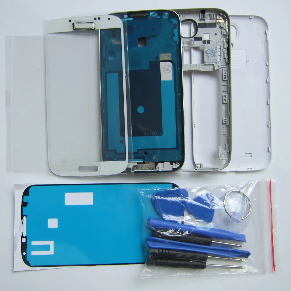 Для samsung Galaxy S4 IV I9505 полный корпус комплект сенсорного экрана Переднее внешнее