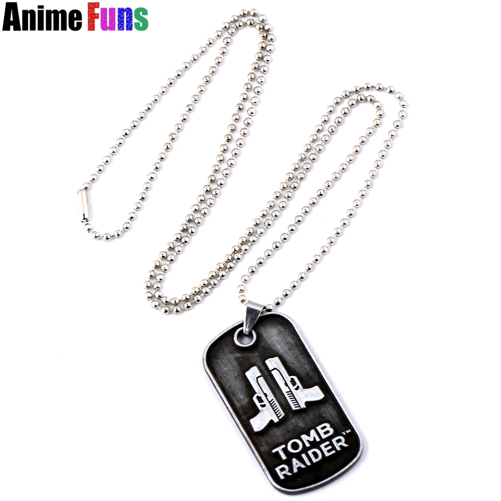 Game Rise of the Tomb Raider 20 Year Celebration Choker Necklace for women man Pendant Lara Croft Keyring Keychain Charm Gift | Украшения и