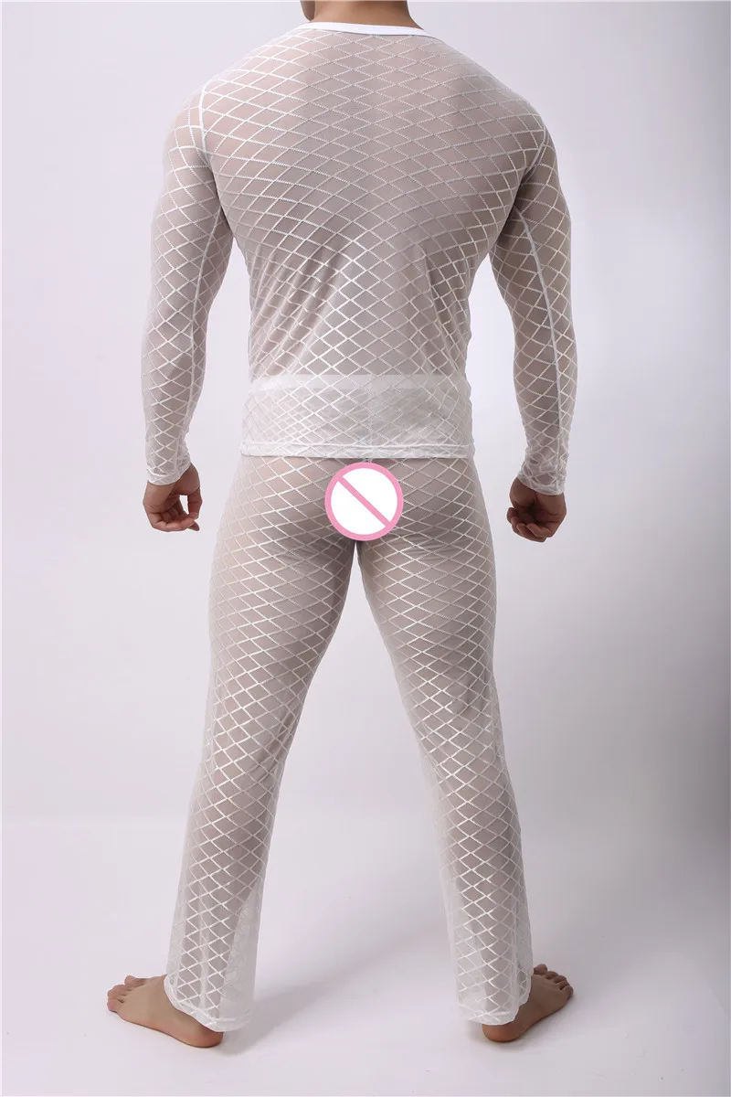 Top quality Long Johns Underwear Men Tops Pants Sets Compression Finish Net Quick Drying Underwear Men Cothing Set Long Johns