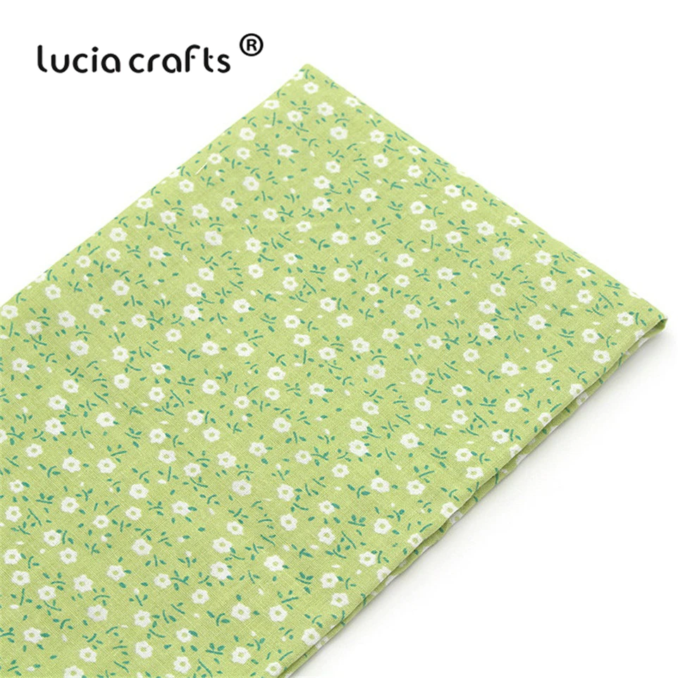 Lucia crafts, 7 шт./лот, 25*25 см, хлопковая ткань с принтом для рукоделия, куклы, ручная работа, шитье, Лоскутная Ткань, текстиль, ткань H0913