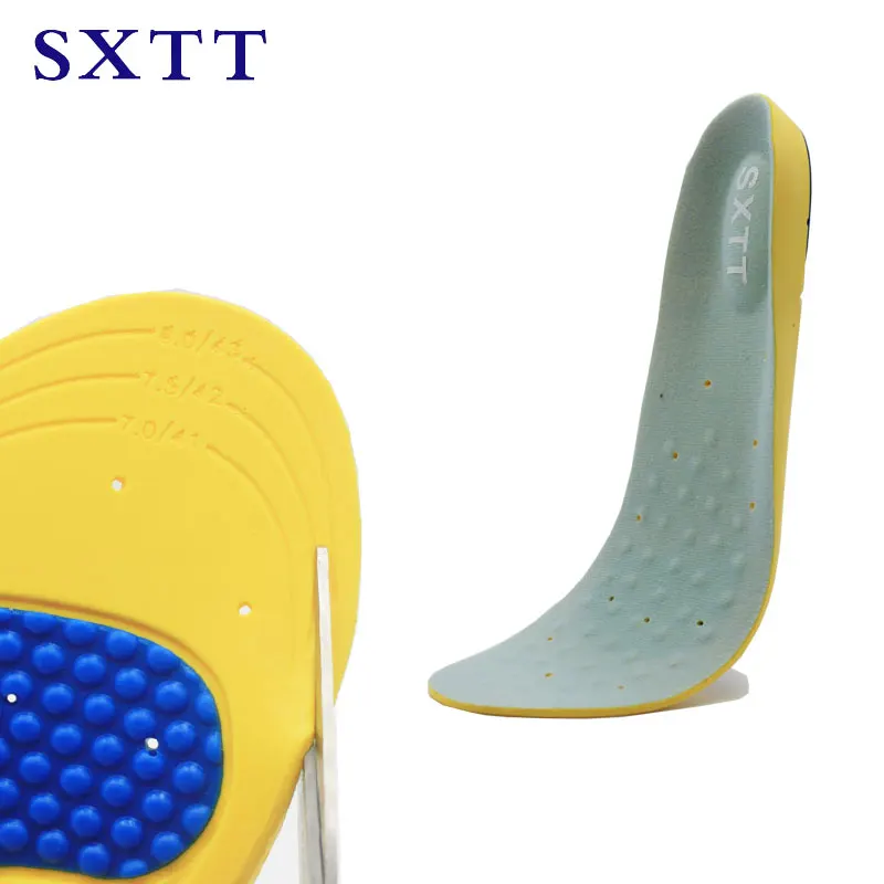 Высокое качество ПУ силиконовый гель спортивные стельки для бега массажные ног