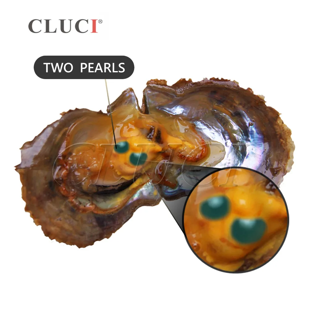 CLUCI 10 шт. изумрудно-зеленый цвет 6-7 мм жемчужные устрицы жемчуг AKOYA TWINS для женщин