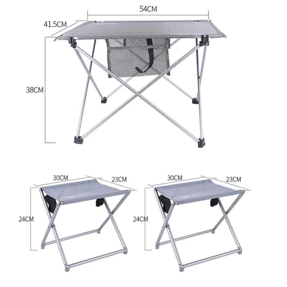 저렴한 BRS 알루미늄 합금 접는 테이블 의자 세트 휴대용 야외 내구성 접는 책상 캠핑 휴대용 BRS-T03