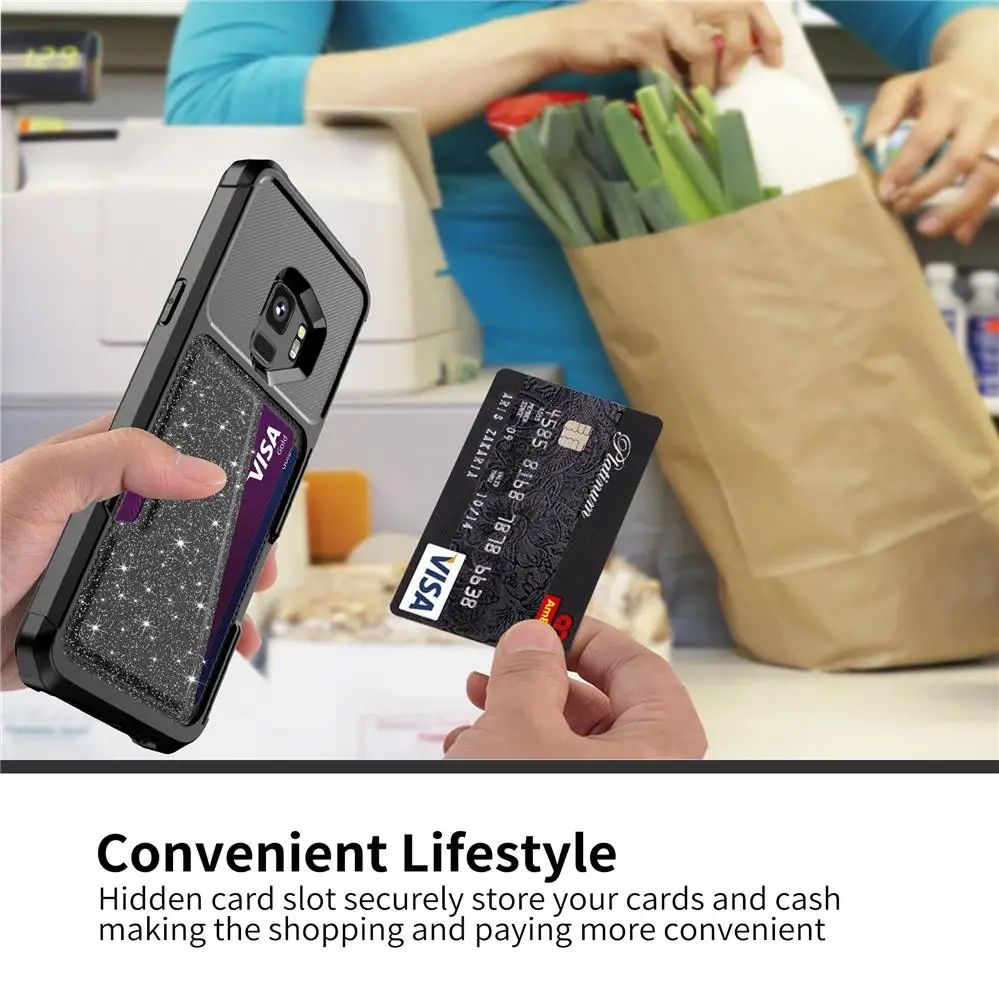 For Samsung Galaxy S10 Plus S10e Premium PU Leather Back Cover Wallet Card Slot Shockproof Car Holder Magnetic Absorption Case |
