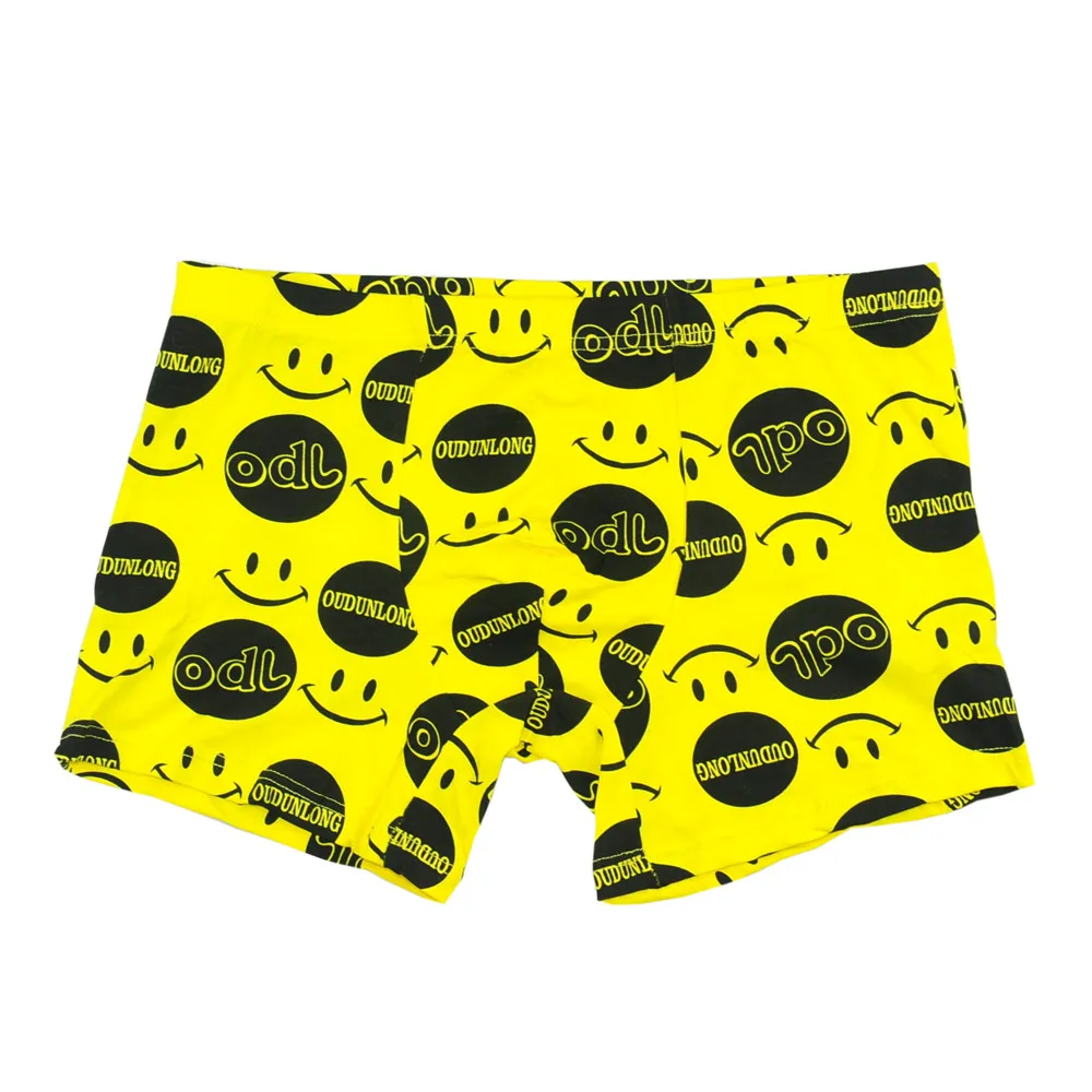 Мужское нижнее белье с мультяшным принтом супер мягкие хлопковые шорты домашние