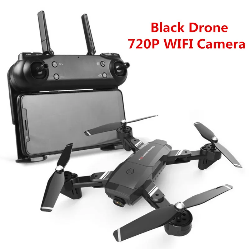 Black 720P camera Профессиональный аэрофотосъемный Дрон с дистанционным управлением модель S6 2,4G 1080P оптический поток Follow Me двойная камера селфи Wi-Fi FPV RC Дрон - Цвет: Black 720P camera