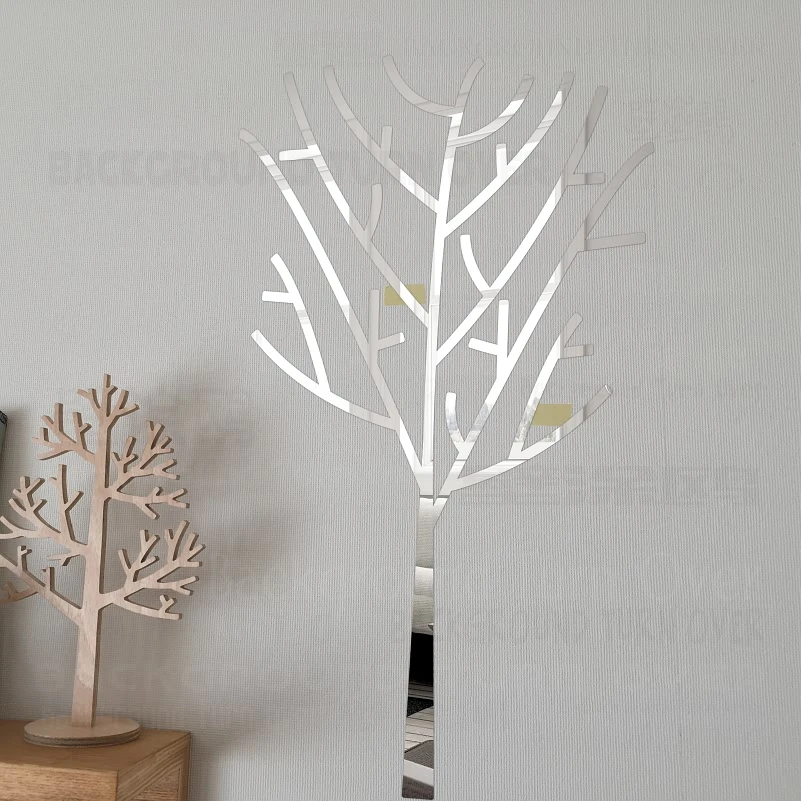 

Mirror Wall Stickers Decoration Walls Room Acrylic Decor Children's Nursery Kids Sticker Rooms Decals Branch Tree Plants R156