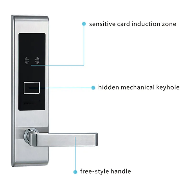 LACHCO электронный RFID дверной замок с ключом для офиса квартиры дома отель защелка
