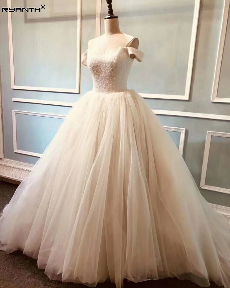 Puffy Robe de mariage Luxury Bling Ball Gown Wedding Dress 2019 Vestidos Novia Sparkly Princess Mariee | Свадьбы и торжества