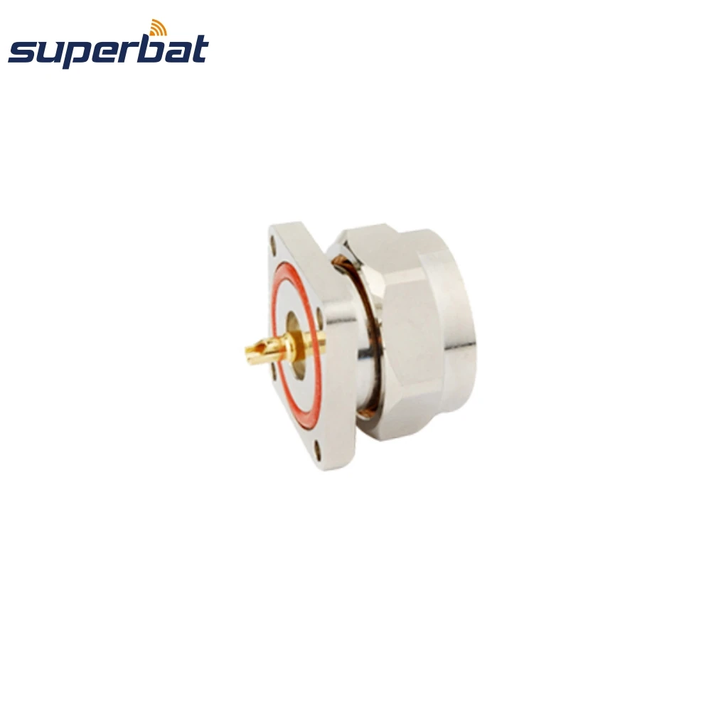 

Superbat 10pcs 7/16 Din 4 Hole Panel Mount Plug with Solder Cup RF Connector