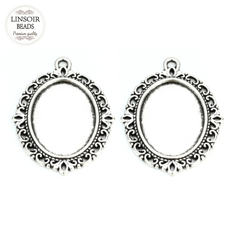 Филигранный Овальный Кулон из античной бронзы 10 шт./лот для изготовления