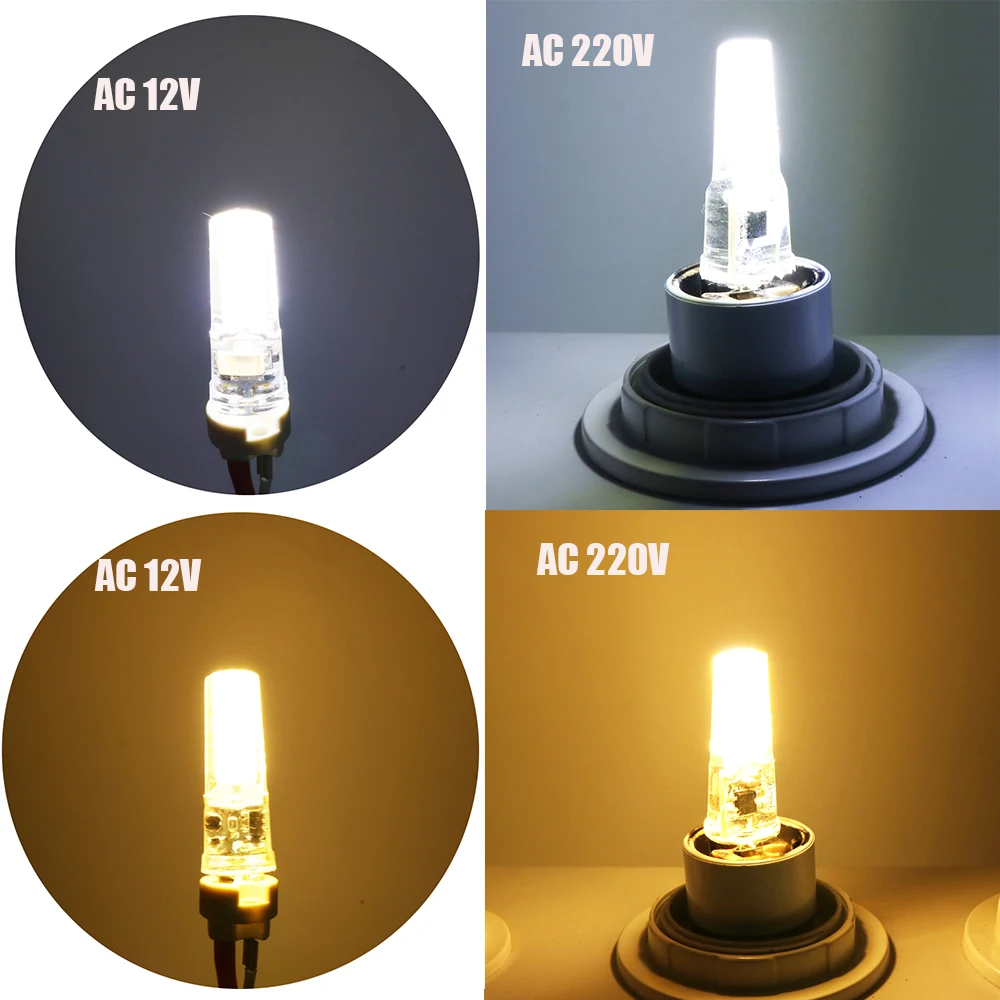 12 шт./лот G4 мини светодиодная лампа AC V/220 V 3 5 W COB Светодиодная использовать в