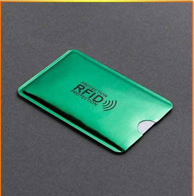 5 шт. Анти Rfid Блокировка ридер замок держатель для карт ID банковский Чехол для карт Противоугонный кредитный держатель для карт защита Алюминия H119 - Цвет: green-card holder