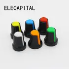 Колпачок для потенциометра (персиковая кнопка в форме сердца разные цвета), диаметр 6 мм, диаметр 15 мм * 17 мм, 12 шт.